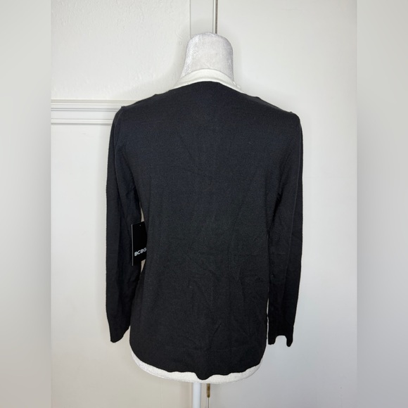 BCBG Black and White Sequin Cardigan size S new with tag - Picture 6 of 12